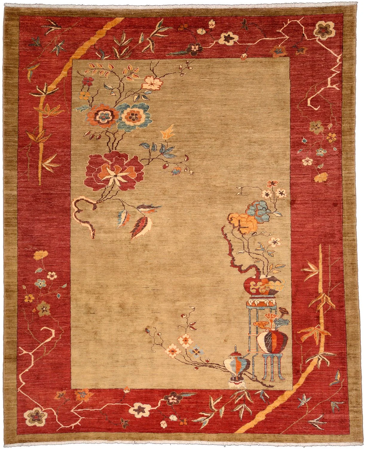 Ziegler Pakistani Rug 253 × 309 cm in Wool, hand-knotted