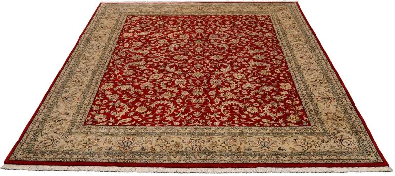 Alternative view of Wool Isfahan Indian Rug 249 × 290 cm, hand-knotted