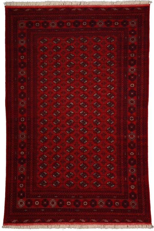 Wool Afghan Rug 200 × 295 cm, hand-knotted