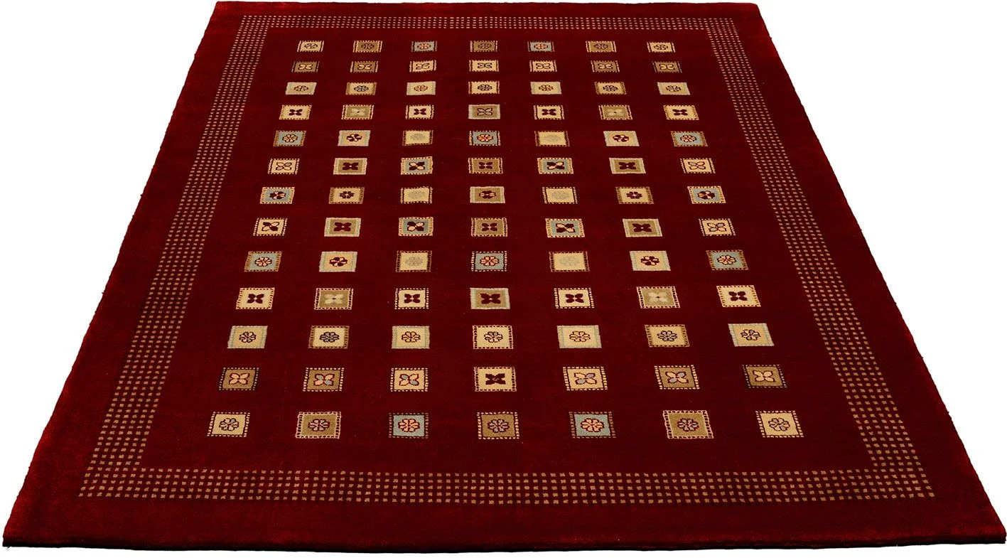 Alternative view of Hand-Knotted Loribaft Indian Rug, 169 × 243 cm, Wool