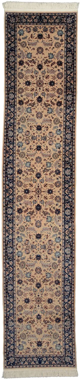 Hand-Knotted Isfahan Chinese Rug, 77 × 370 cm, Wool