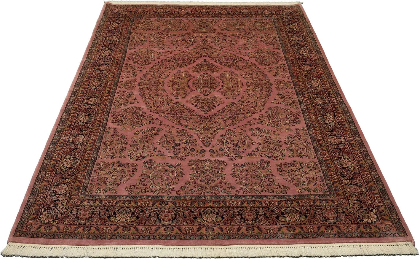 Alternative view of Wool Sarouk Indian Rug 195 × 303 cm, hand-knotted