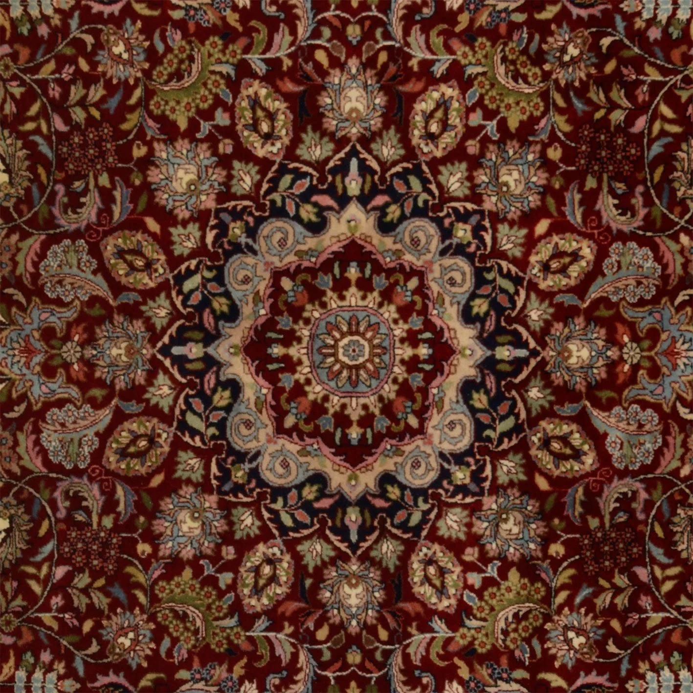 Hand-Knotted Isfahan Indian Rug, 195 × 277 cm, Wool - Image 4
