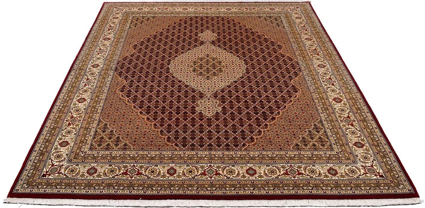 Alternative view of Wool Tabriz Indian Rug 252 × 306 cm, hand-knotted