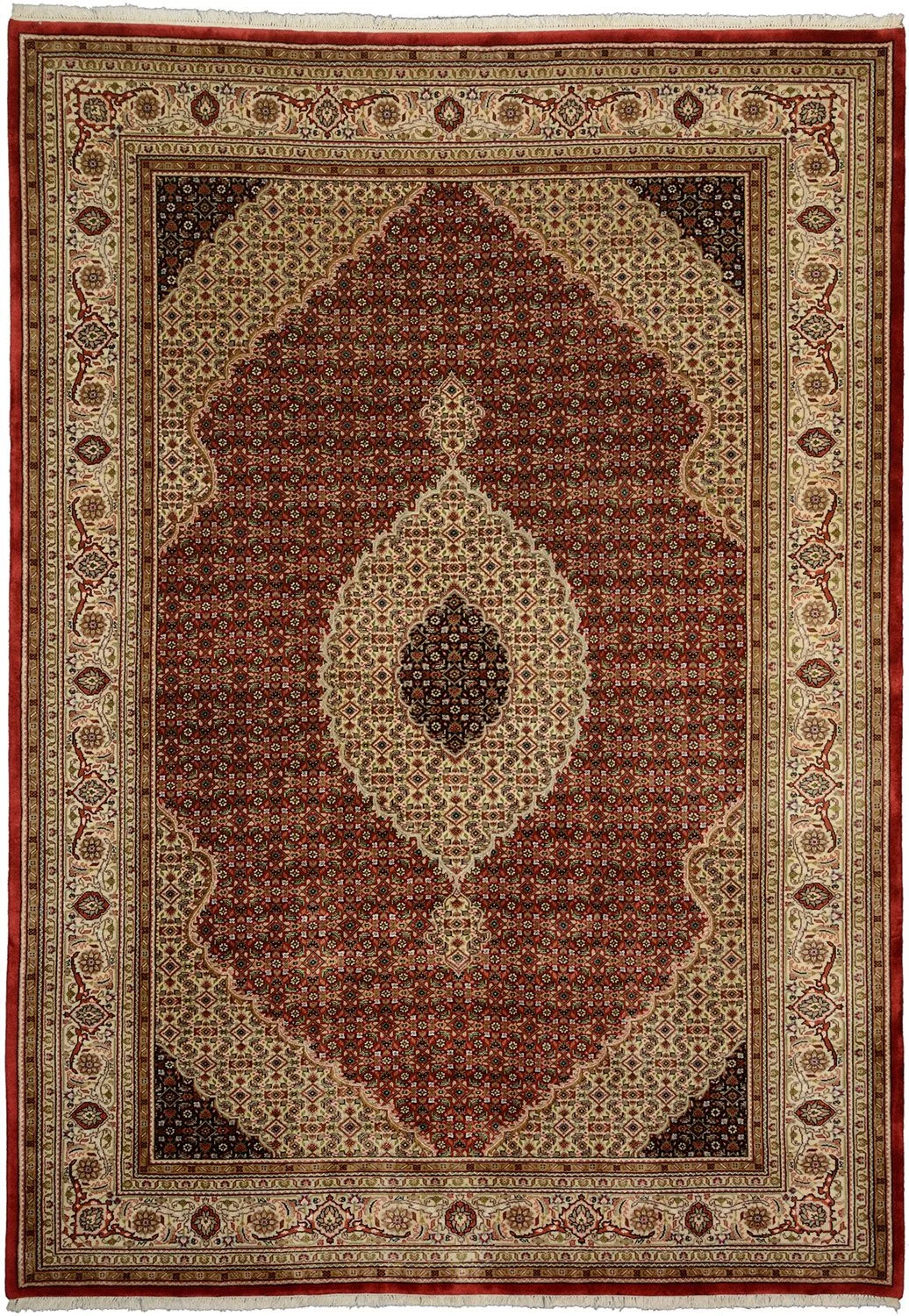 Hand-Knotted Tabriz Indian Rug, 250 × 345 cm, Wool