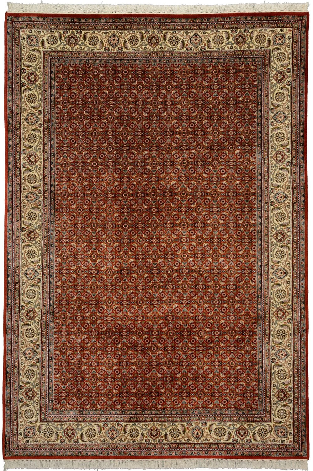 Hand-Knotted Tabriz Indian Rug, 200 × 291 cm, Wool