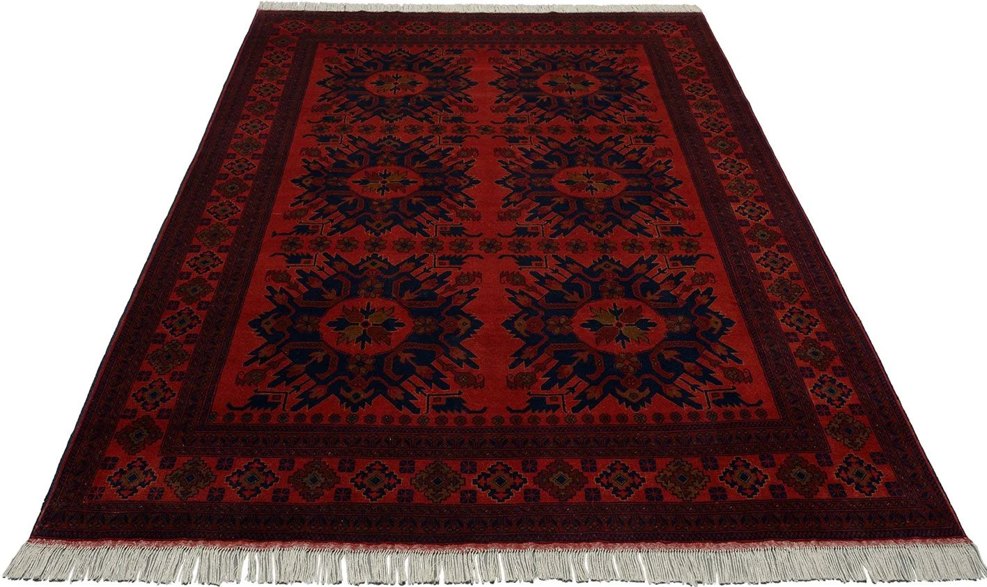 Alternative view of Afghan Rug 200 × 302 cm in Wool, hand-knotted