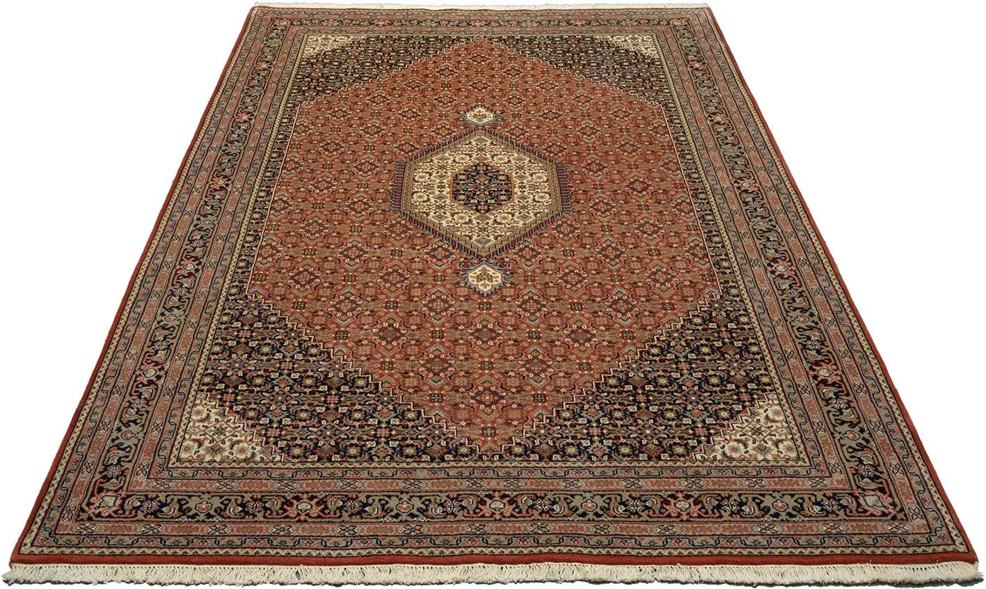 Alternative view of Hand-Knotted Bijar Indian Rug, 200 × 300 cm, Wool
