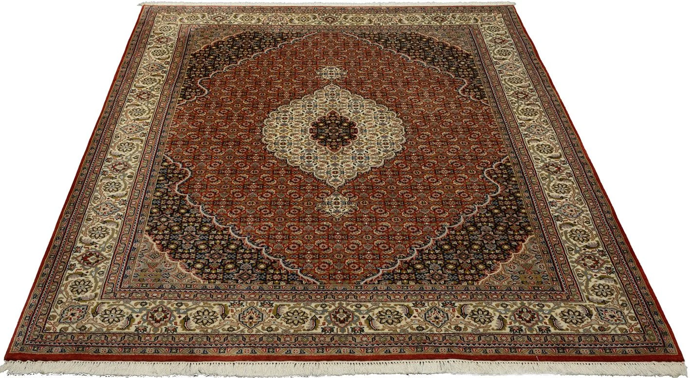 Alternative view of Hand-Knotted Tabriz Indian Rug, 200 × 247 cm, Wool