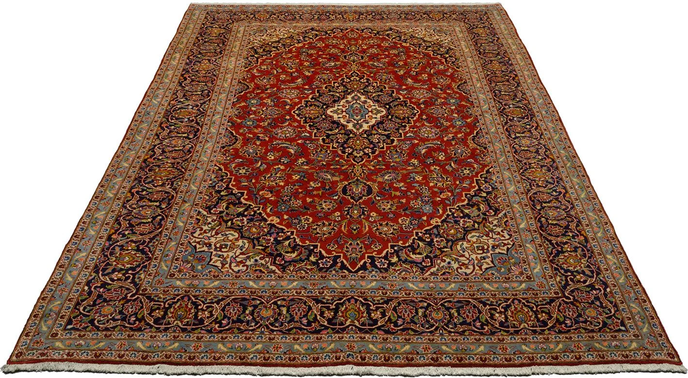 Alternative view of Hand-Knotted Kashan Persian Rug, 250 × 350 cm, Wool