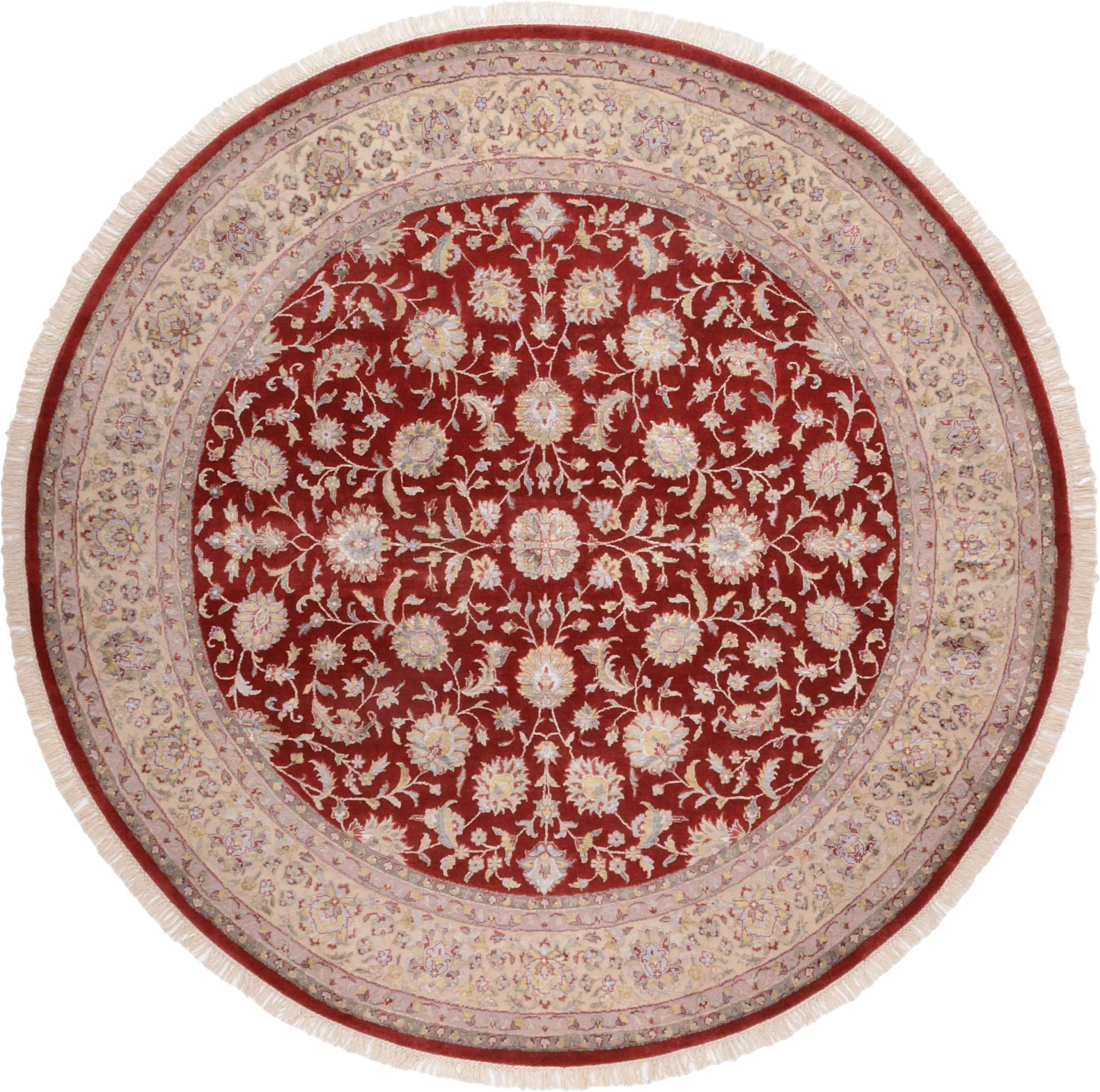 Wool Tabriz Indian Rug 200 × 200 cm, hand-knotted