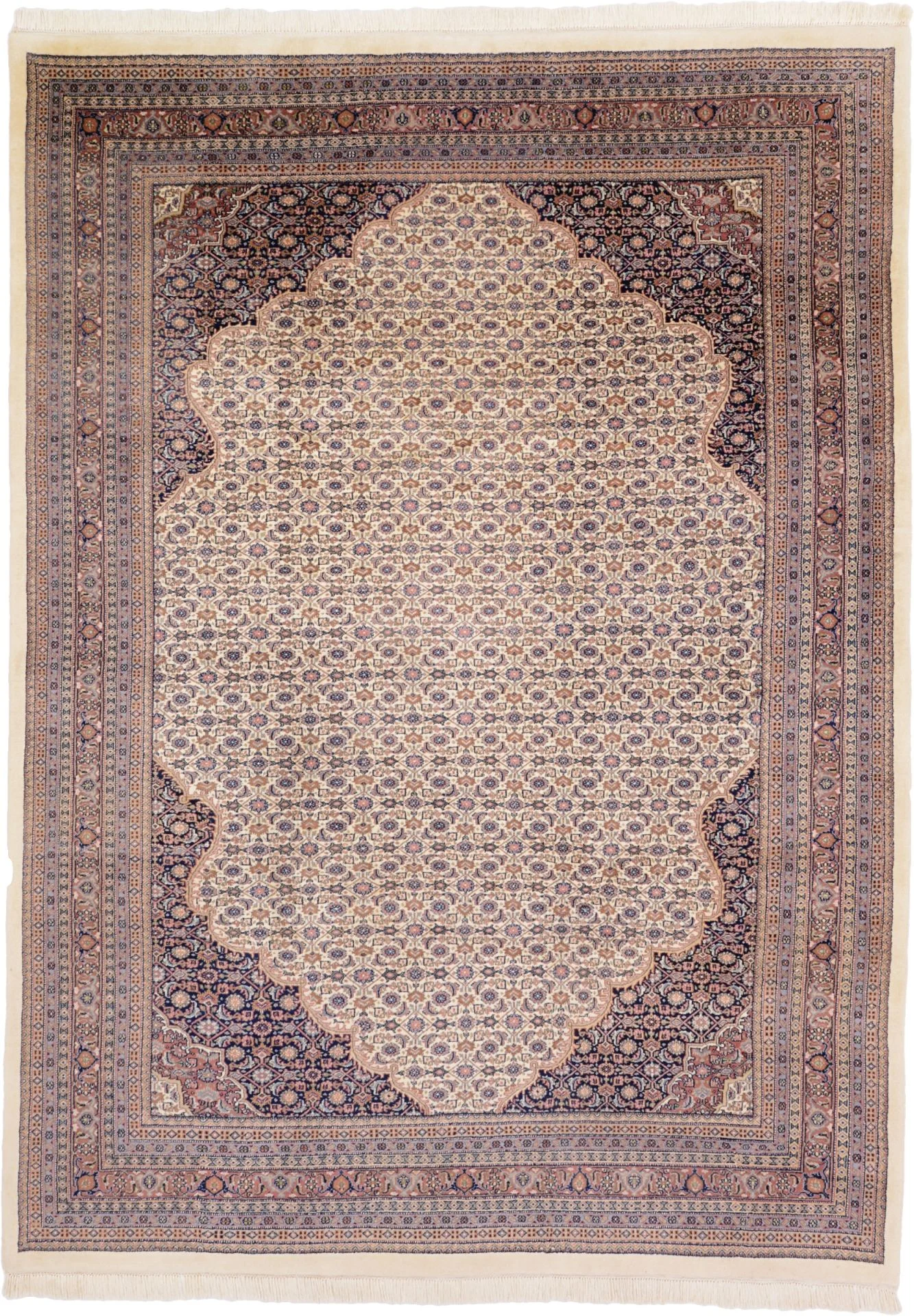 Hand-Knotted Bijar Indian Rug, 250 × 350 cm, Wool