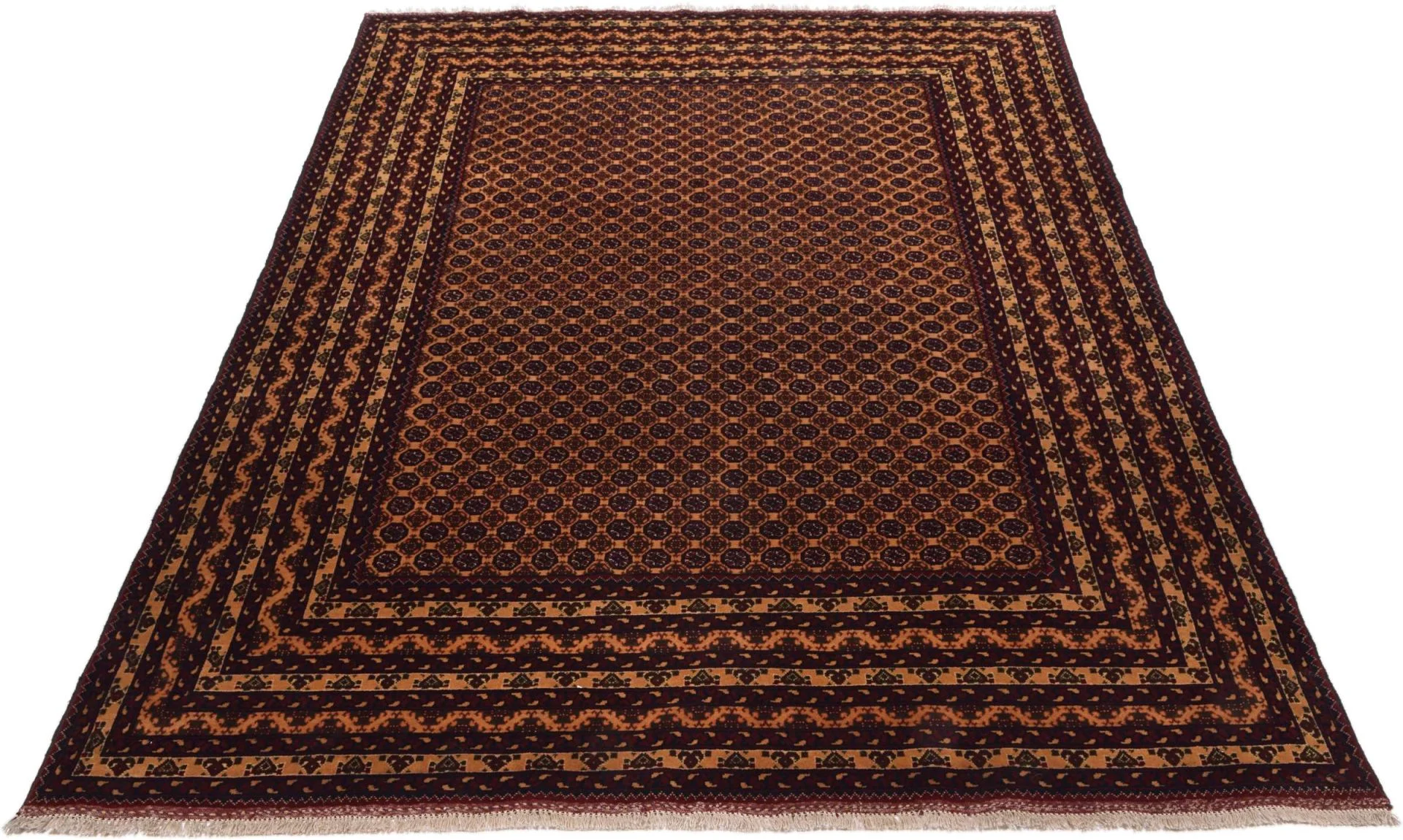Alternative view of Hand-Knotted Pakistani Rug, 197 × 291 cm, Wool