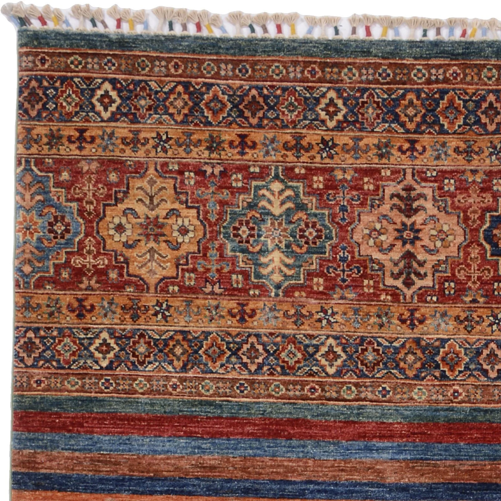 Hand-Knotted Samarkand Afghan Rug, 175 × 247 cm - Image 6