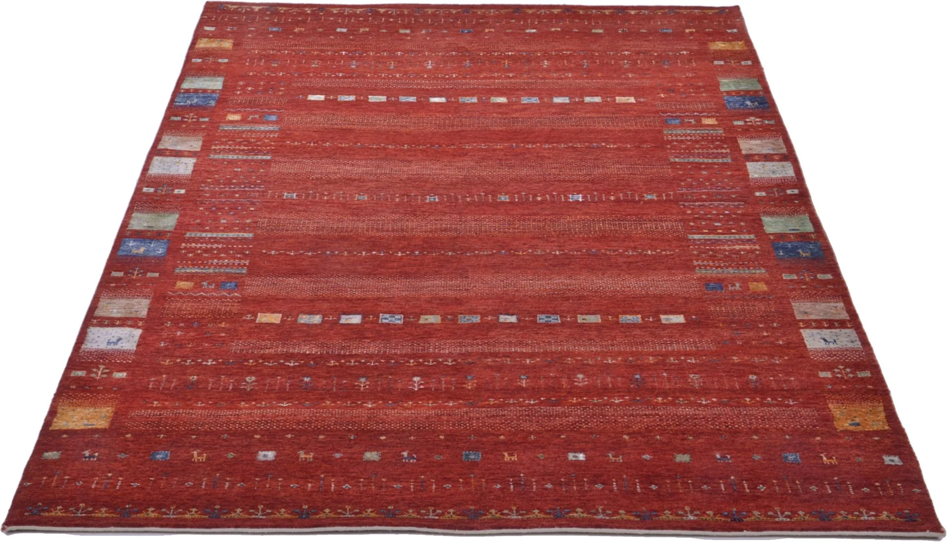 Alternative view of Loribaft Indian Rug 174 × 251 cm in Wool, hand-knotted