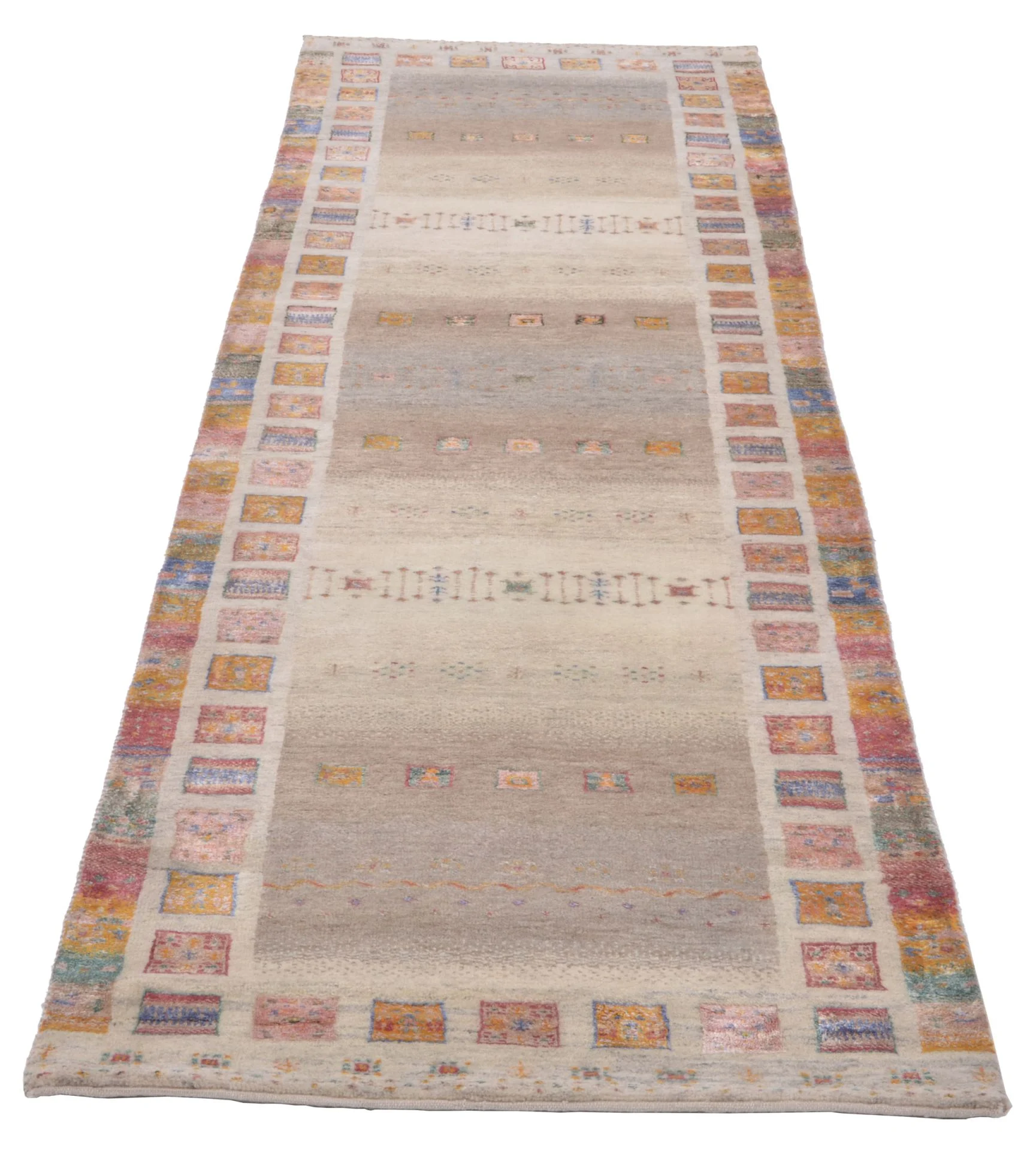 Alternative view of Loribaft Indian Rug 83 × 301 cm in Wool, hand-knotted
