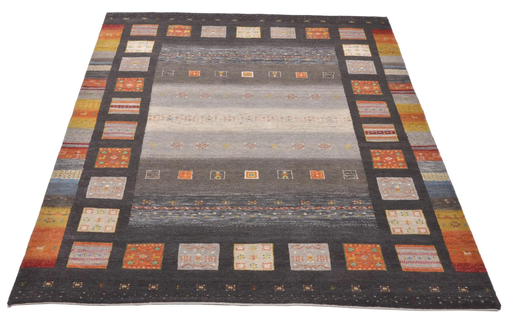 Alternative view of Loribaft Indian Rug 178 × 246 cm in Wool, hand-knotted