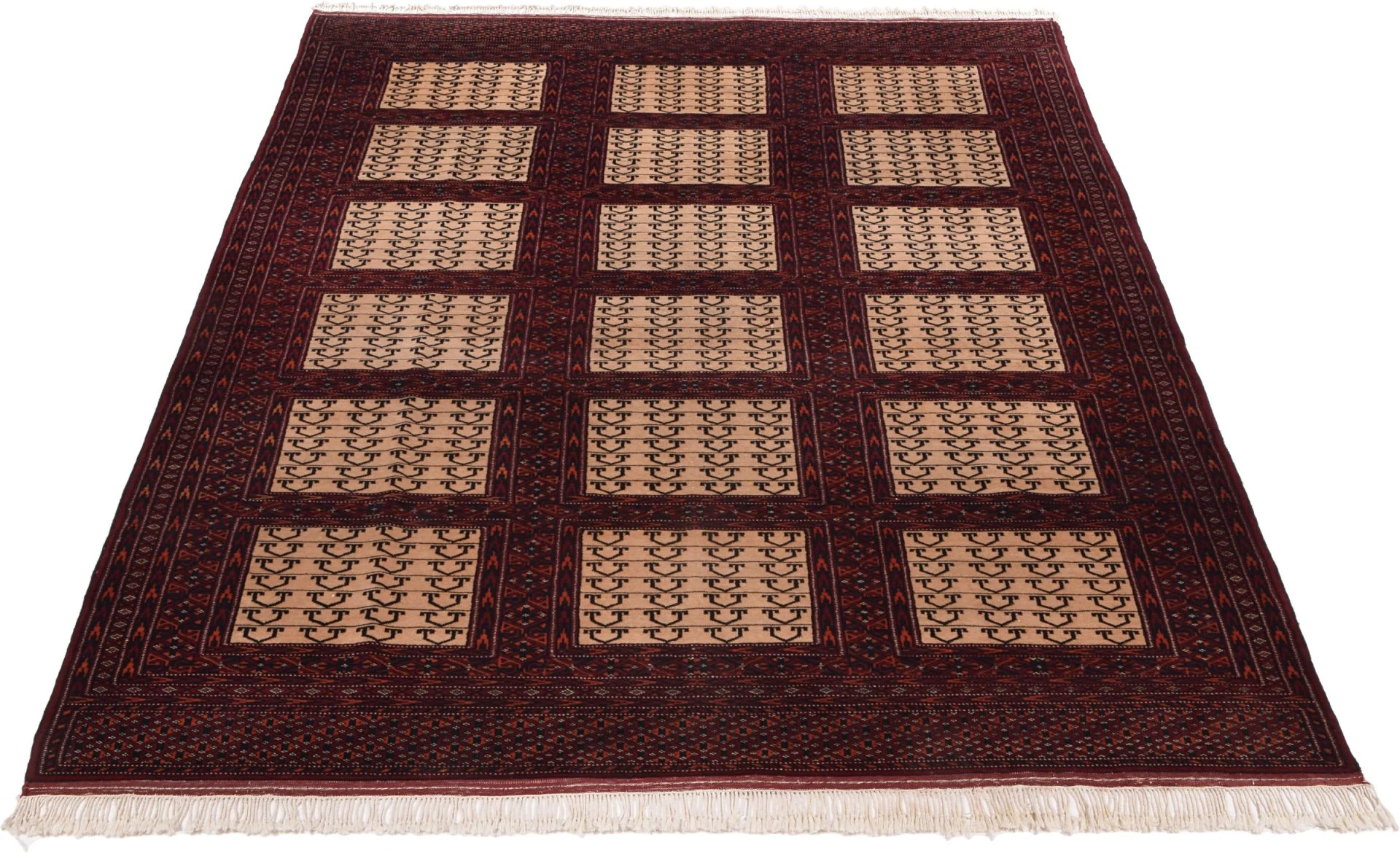 Alternative view of Hand-Knotted Afghan Rug, 189 × 280 cm, Wool