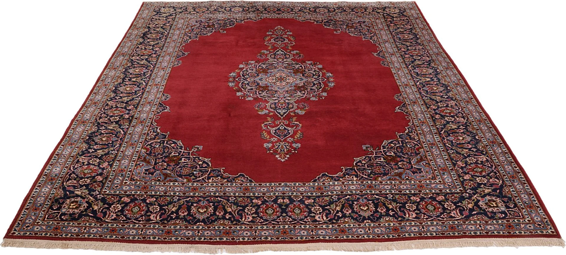 Alternative view of Hand-Knotted Kashan Persian Rug, 279 × 373 cm, Wool