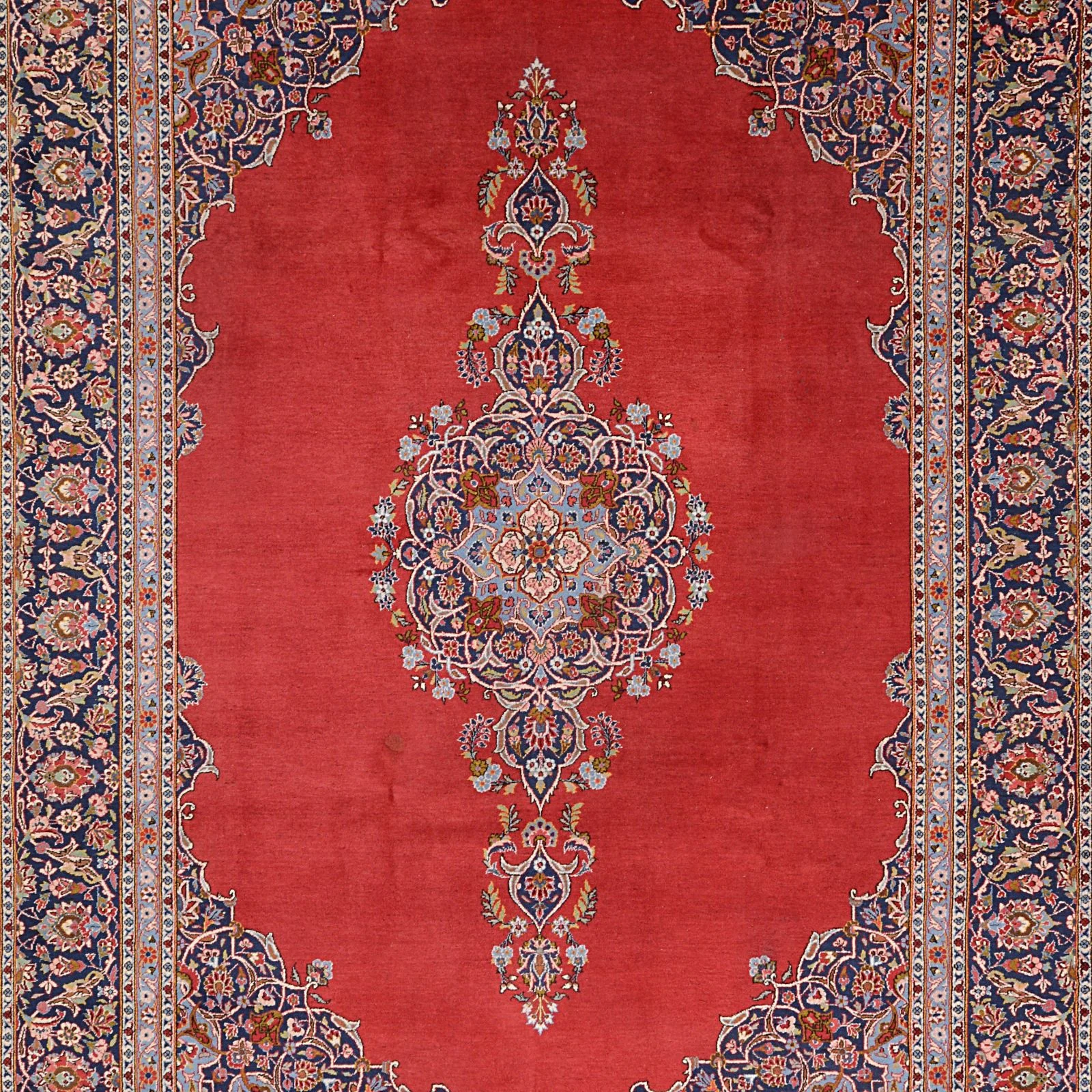 Hand-Knotted Kashan Persian Rug, 279 × 373 cm, Wool - Image 6