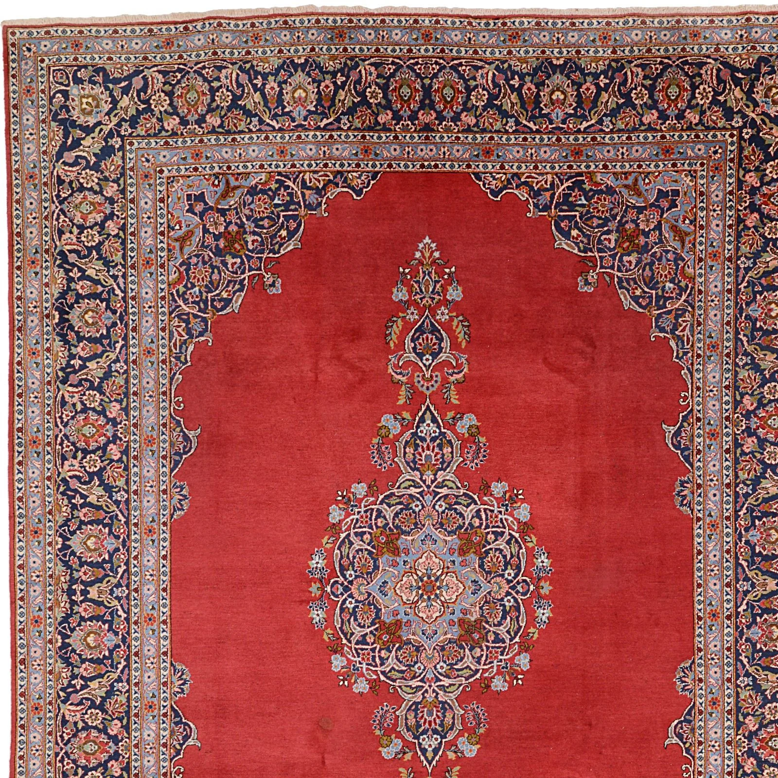 Hand-Knotted Kashan Persian Rug, 279 × 373 cm, Wool - Image 7