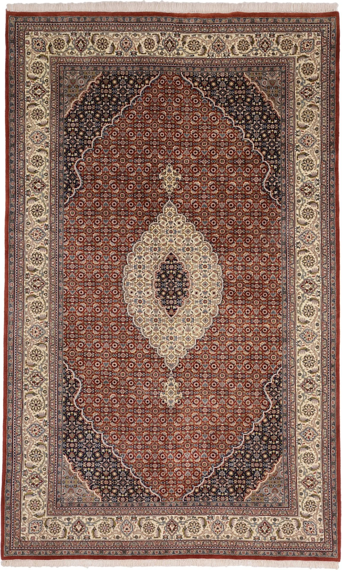 Hand-Knotted Tabriz Indian Rug, 198 × 310 cm, Wool