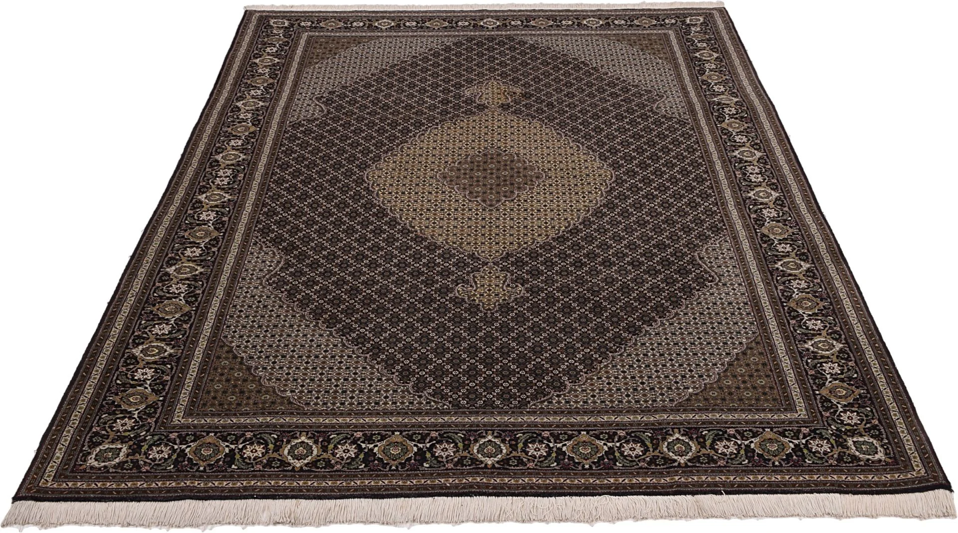 Alternative view of Hand-Knotted Tabriz Persian Rug, 204 × 283 cm, Wool