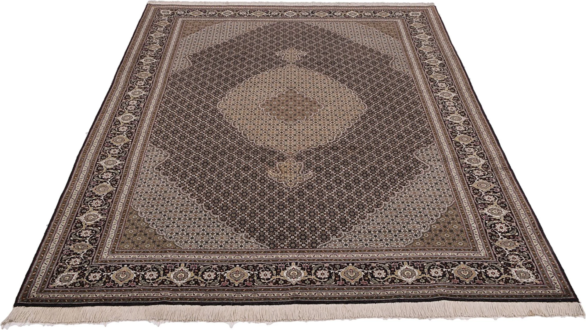 Hand-Knotted Tabriz Persian Rug, 204 × 283 cm, Wool - Image 3