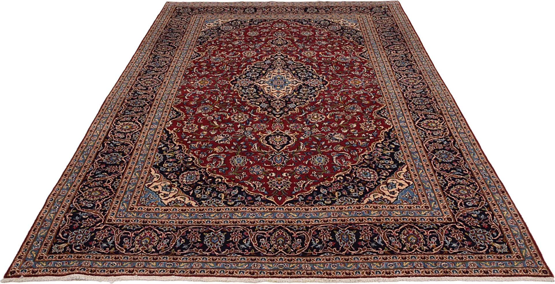 Alternative view of Hand-Knotted Kashan Persian Rug, 248 × 380 cm, Wool