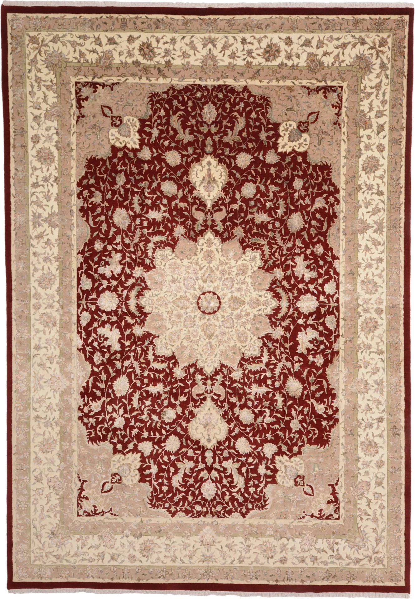Tabriz Indian Rug 246 × 353 cm, hand-knotted