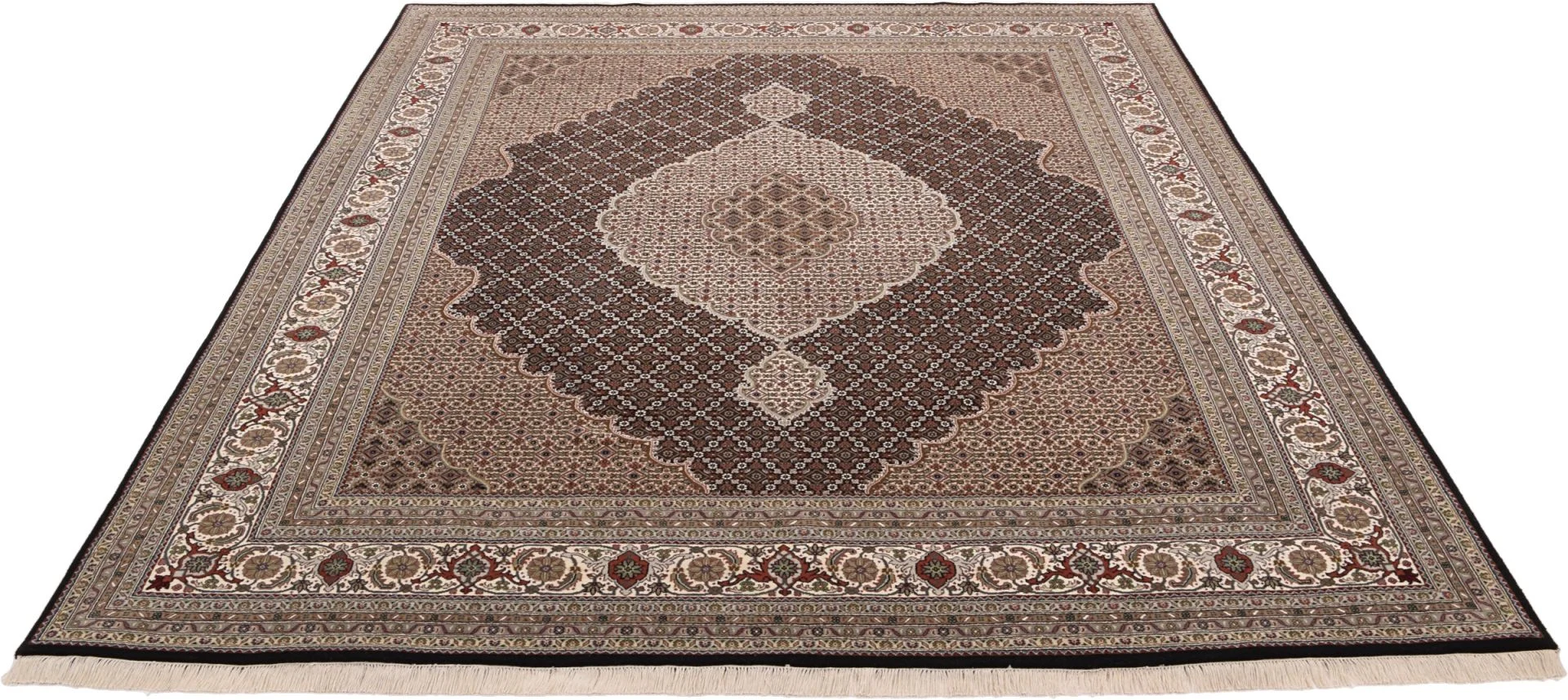 Alternative view of Hand-Knotted Tabriz Indian Rug, 248 × 302 cm
