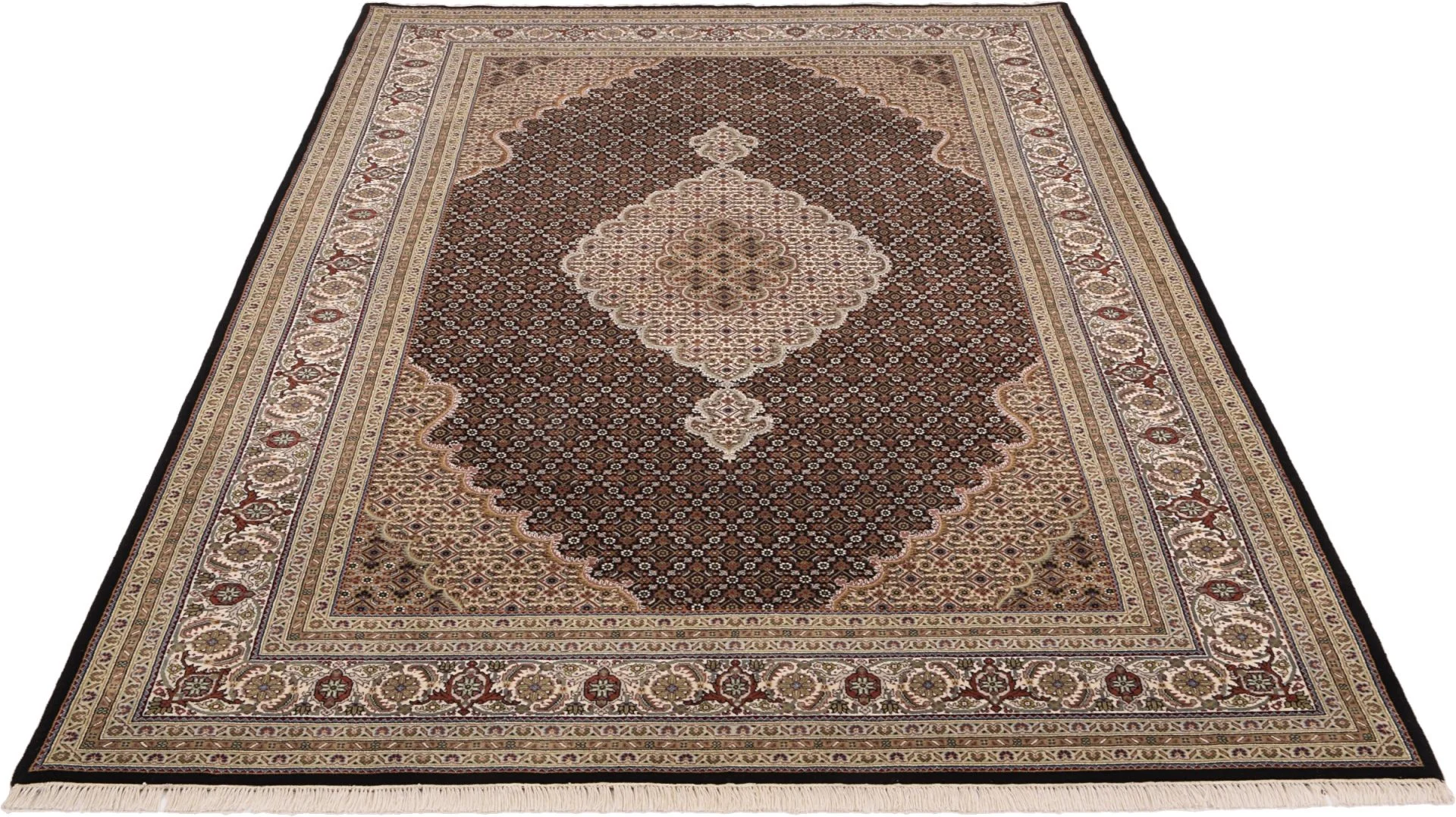 Alternative view of Hand-Knotted Tabriz Indian Rug, 196 × 308 cm