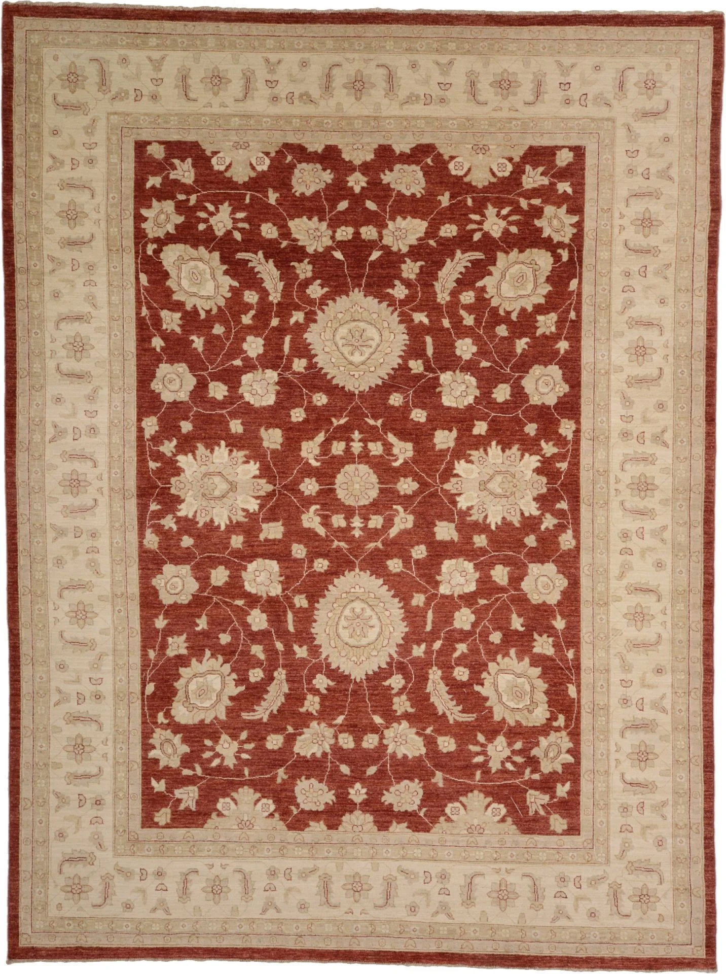 Hand-Knotted Ziegler Pakistani Rug, 267 × 360 cm, Wool