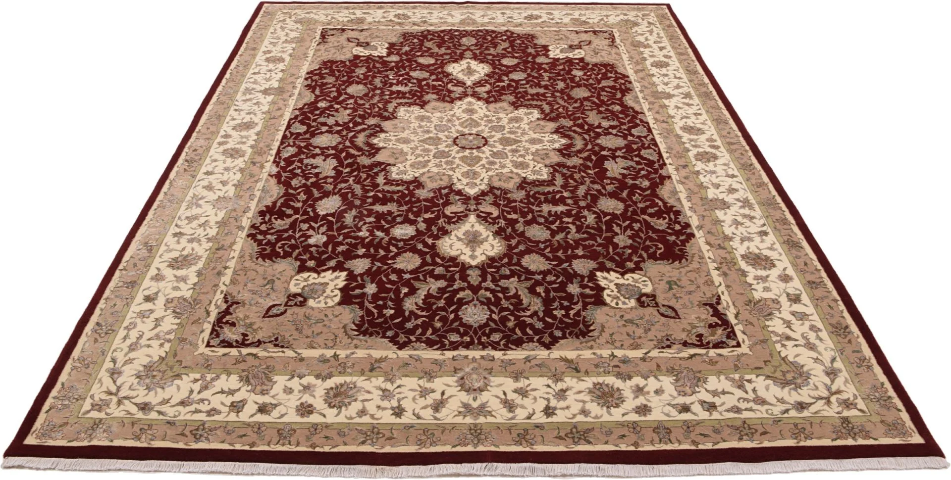 Alternative view of Tabriz Indian Rug 246 × 353 cm, hand-knotted