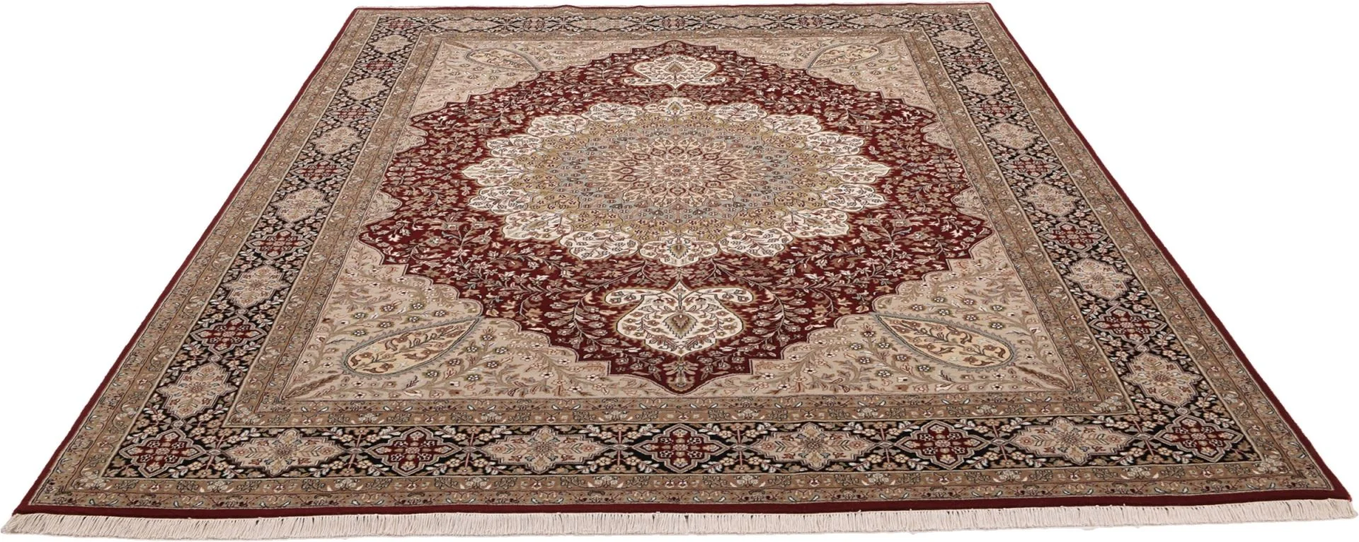 Alternative view of Hand-Knotted Tabriz Indian Rug, 275 × 371 cm