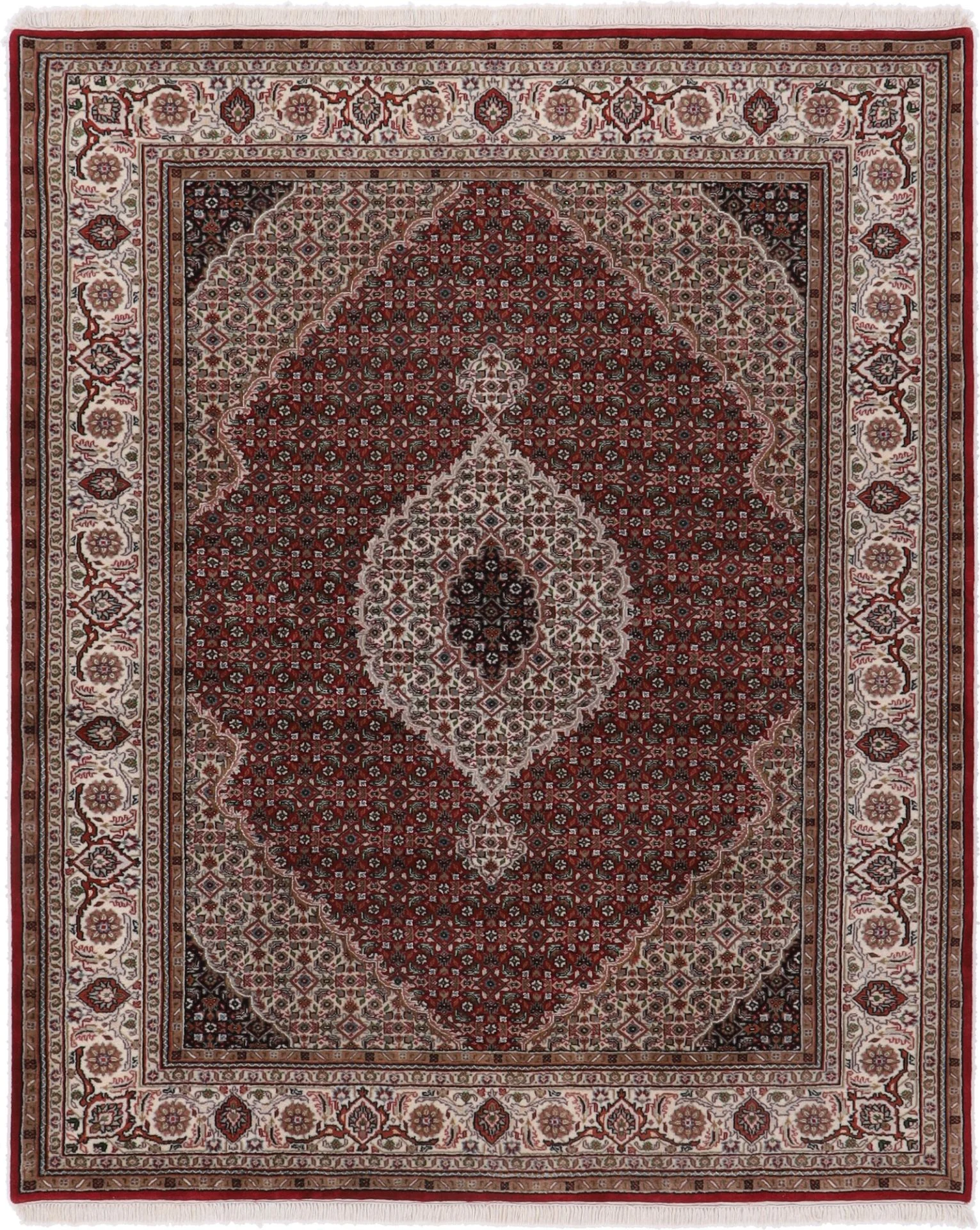 Wool Tabriz Indian Rug 205 × 250 cm, hand-knotted
