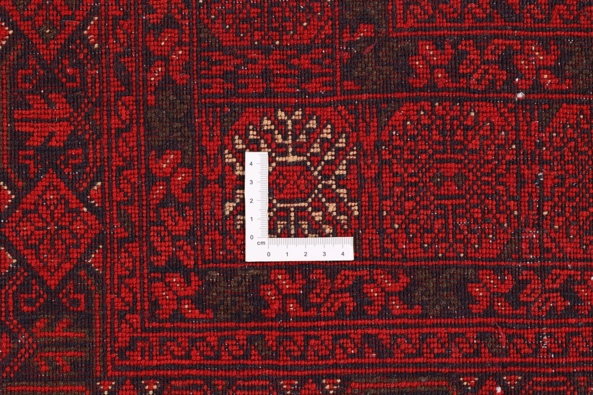 Hand-Knotted Afghan Rug, 248 × 341 cm, Wool - Image 9