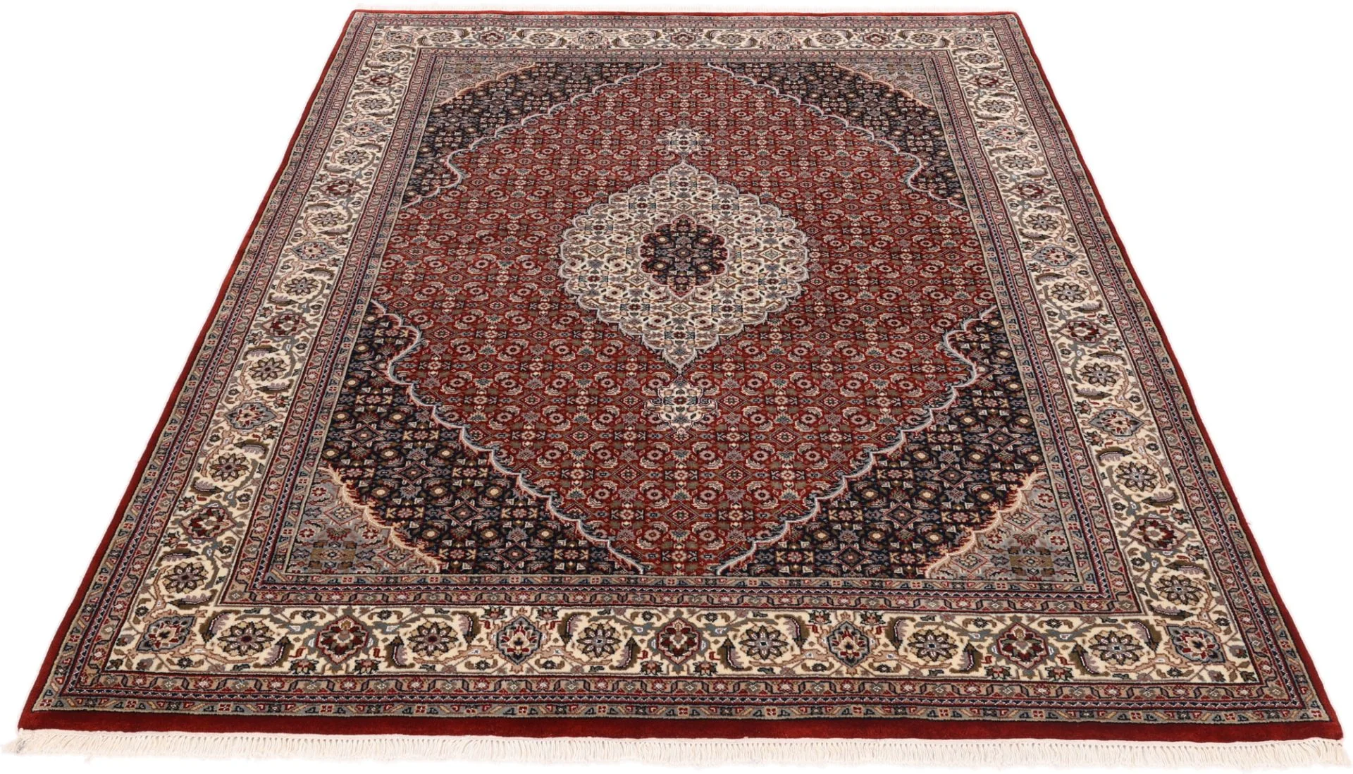 Alternative view of Hand-Knotted Tabriz Indian Rug, 200 × 246 cm, Wool
