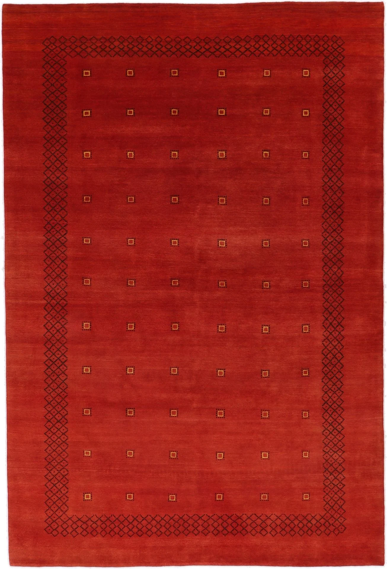 Hand-Knotted Loribaft Indian Rug, 205 × 305 cm, Wool