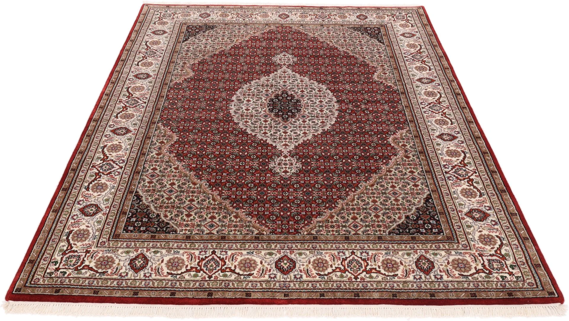 Alternative view of Wool Tabriz Indian Rug 205 × 250 cm, hand-knotted