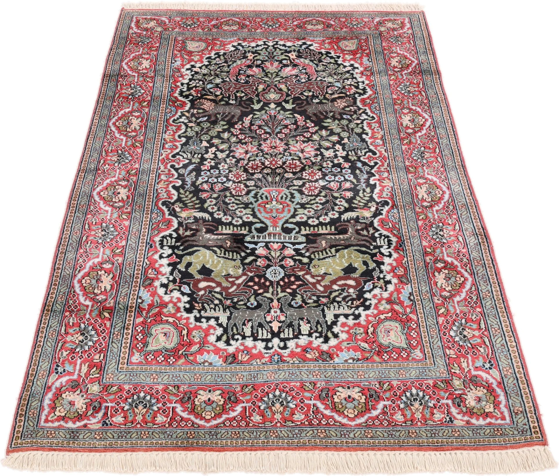 Alternative view of Wool Indian Rug 202 × 118 cm, hand-knotted