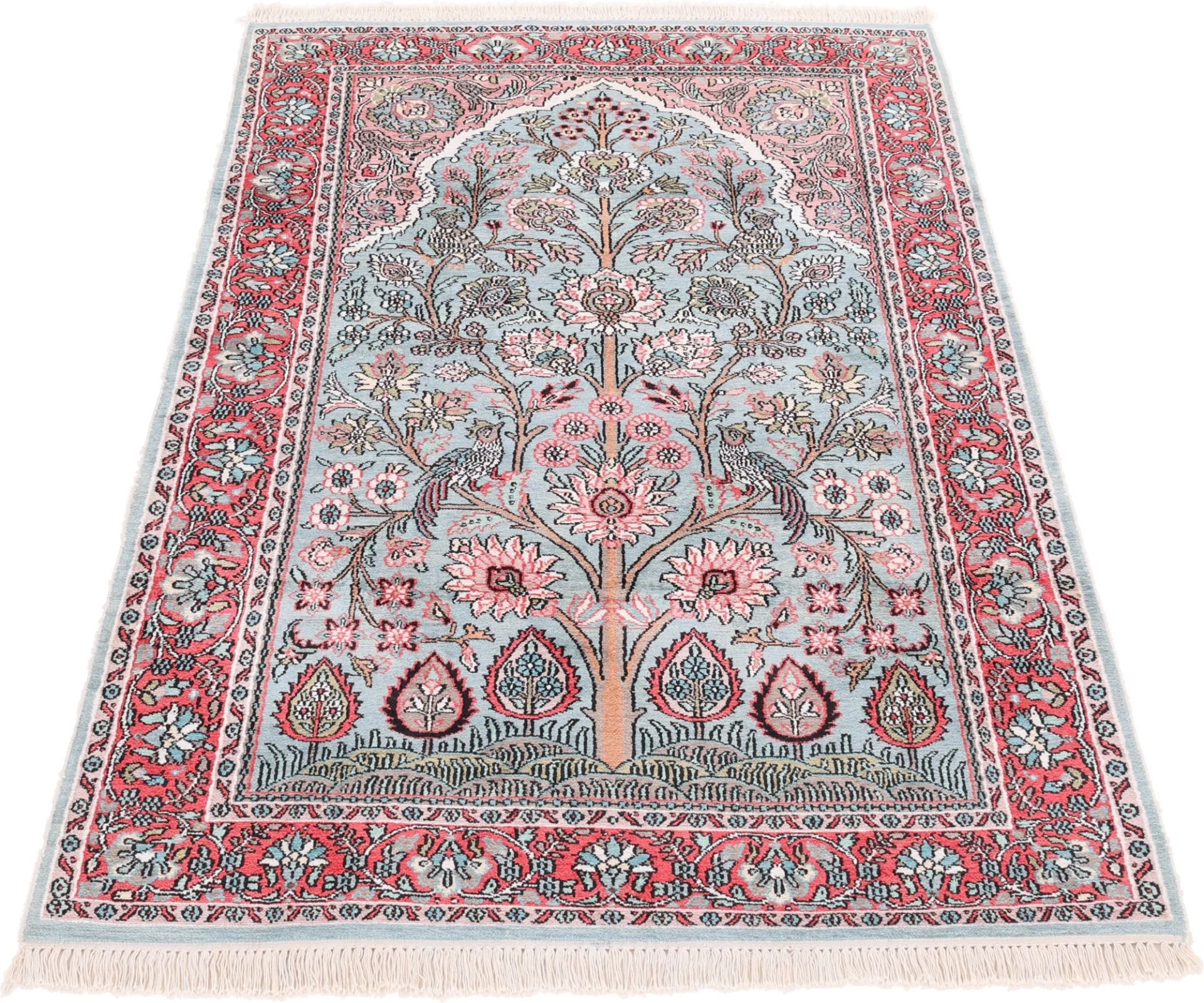 Alternative view of Indian Rug 182 × 122 cm in Wool, hand-knotted