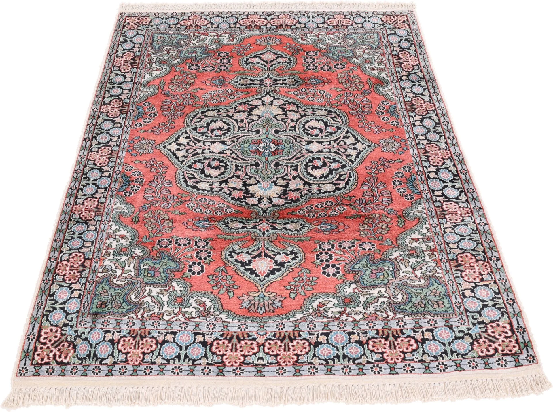 Alternative view of Indian Rug 188 × 128 cm in Wool, hand-knotted