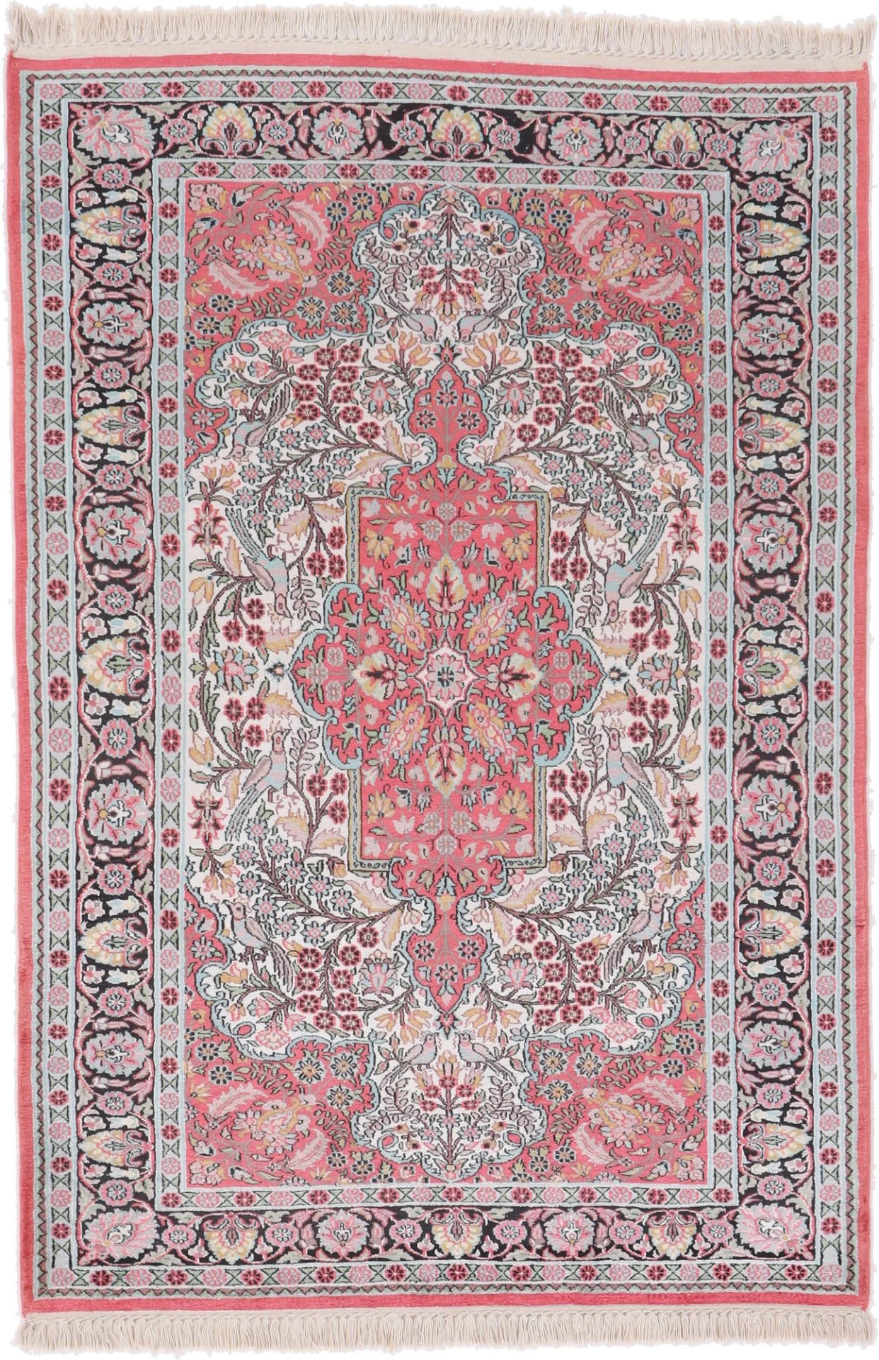 Indian Rug 187 × 126 cm in Wool, hand-knotted