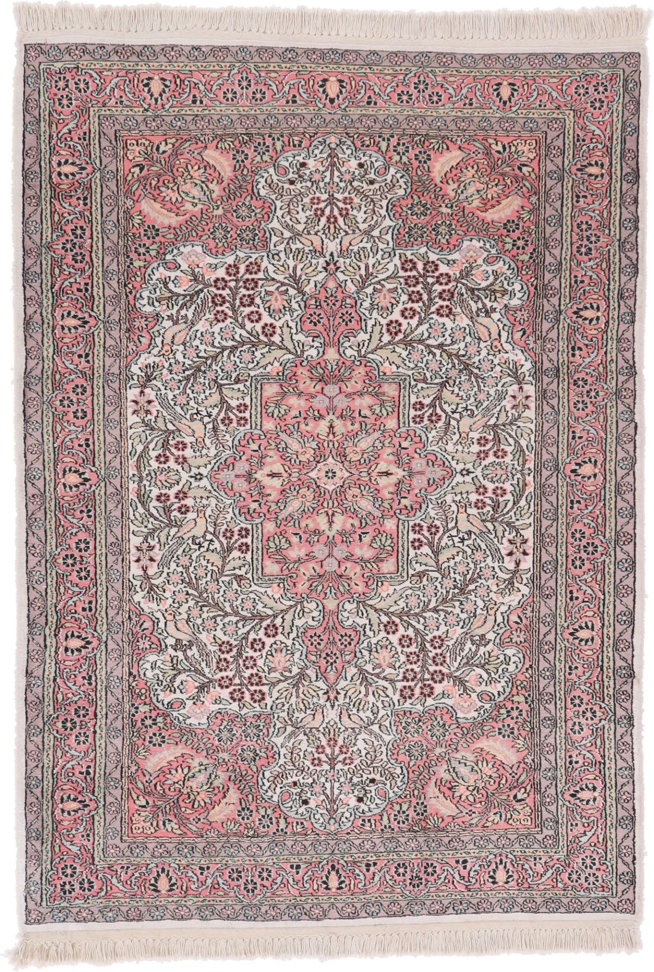 Hand-Knotted Indian Rug, 184 × 124 cm, Wool