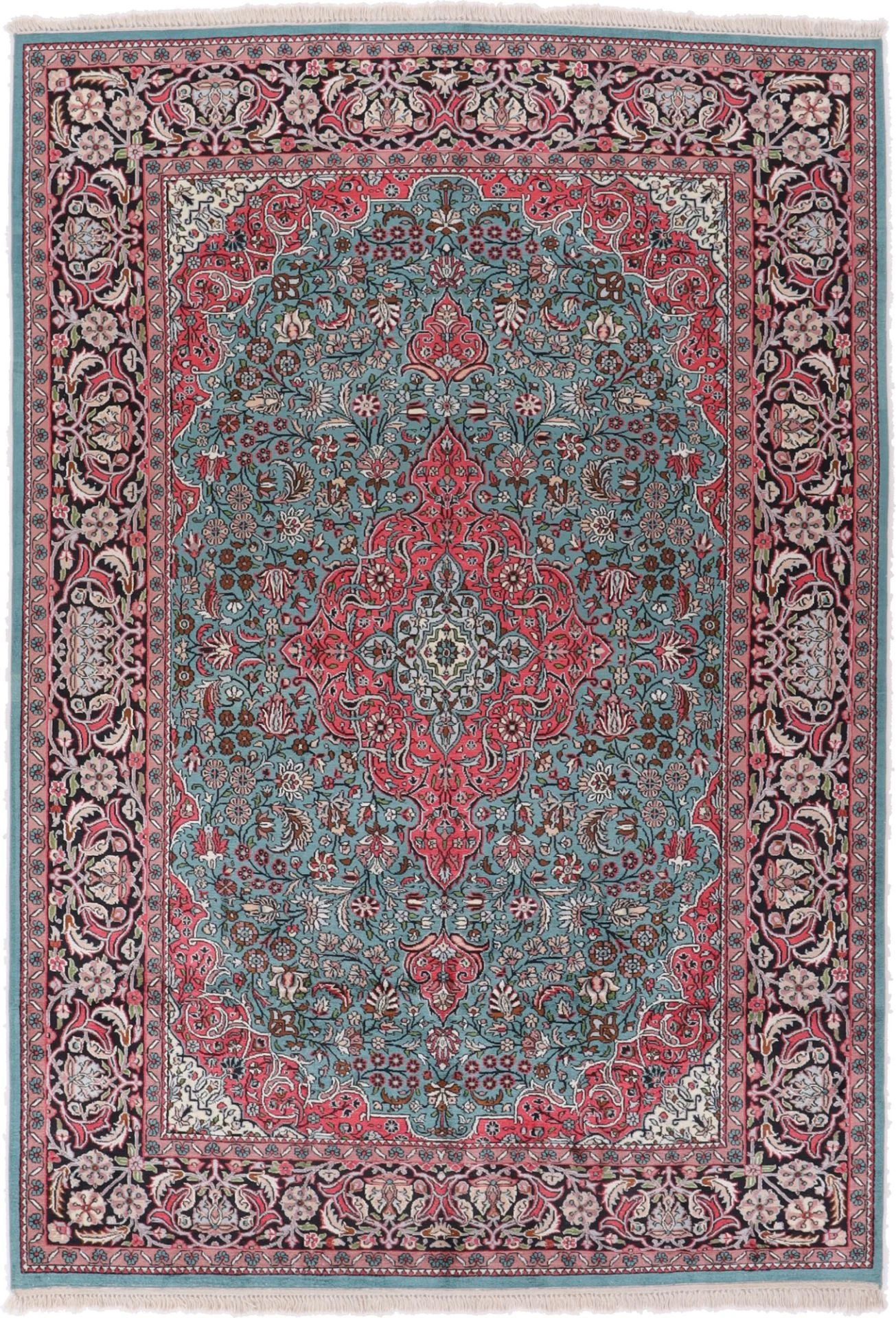 Indian Rug 275 × 189 cm in Wool, hand-knotted