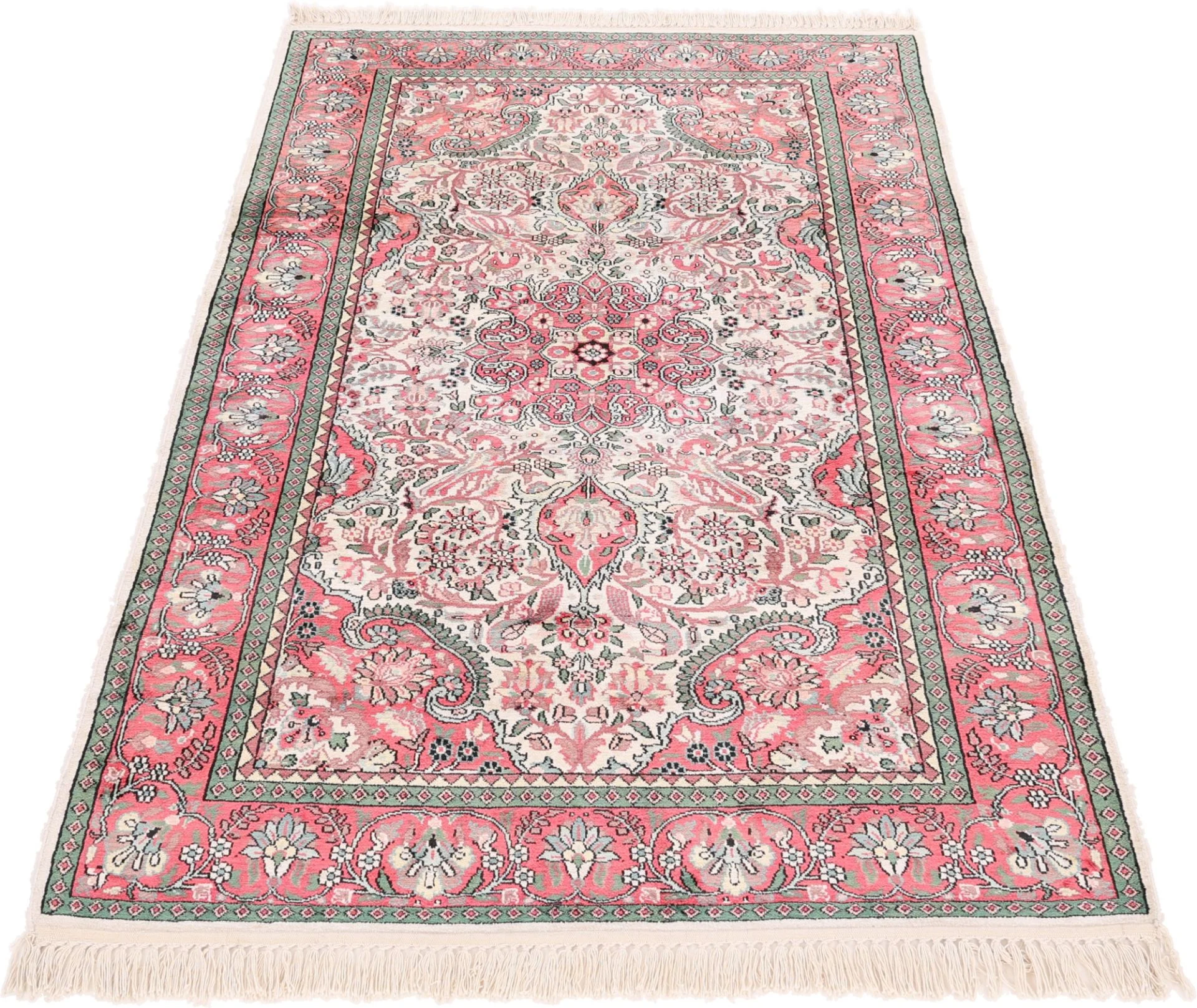 Alternative view of Indian Rug 182 × 123 cm in Wool, hand-knotted