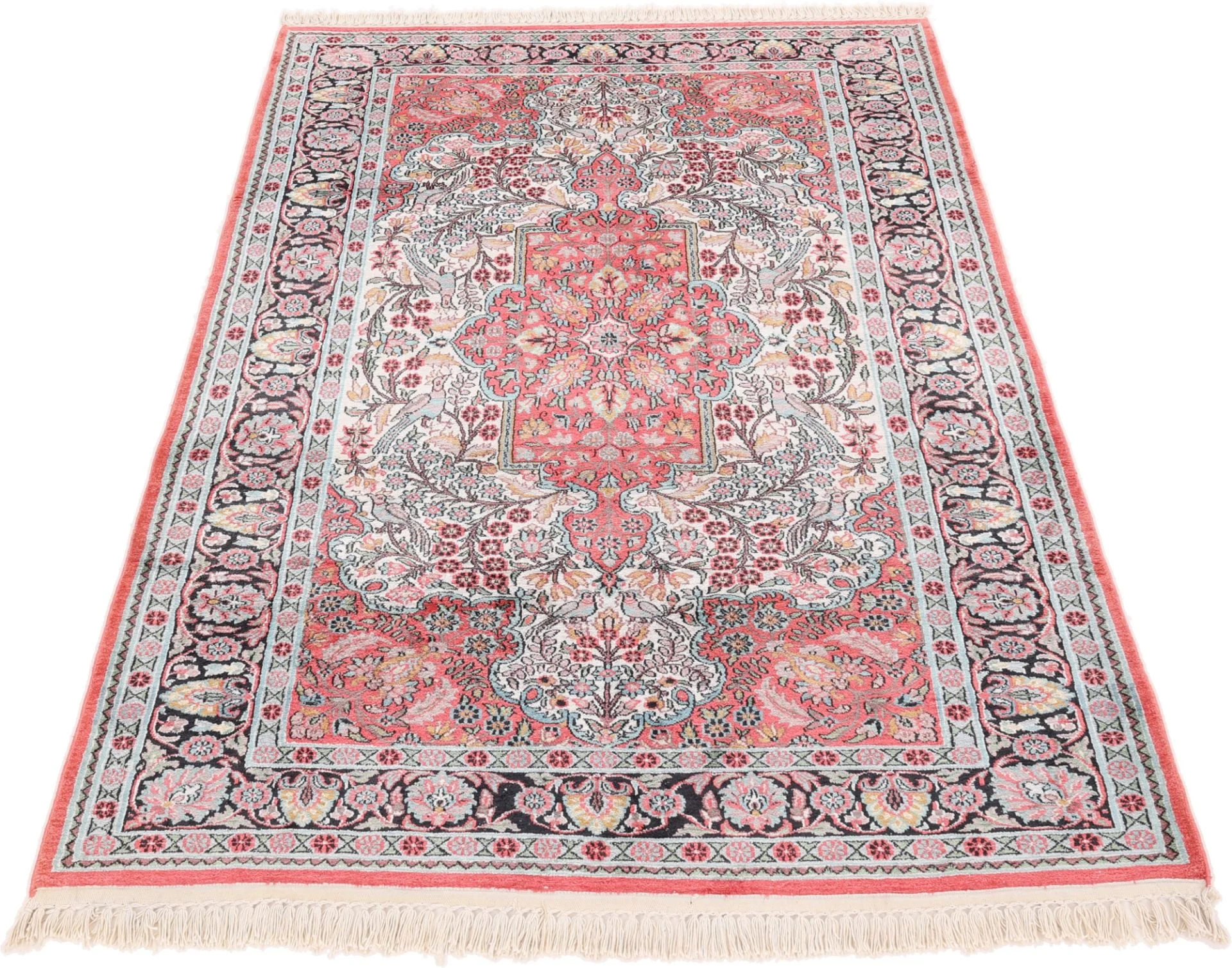 Alternative view of Indian Rug 187 × 126 cm in Wool, hand-knotted