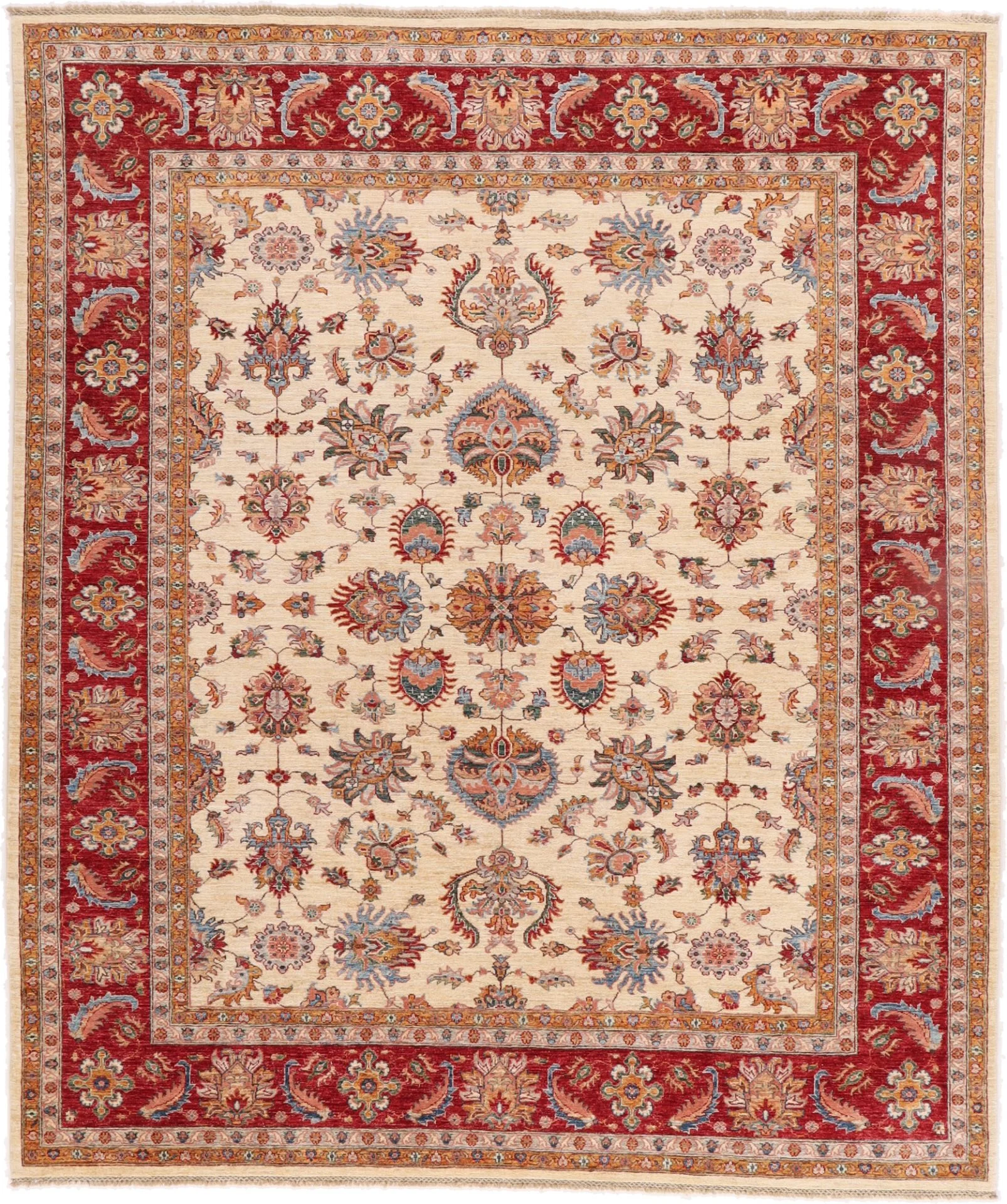 Hand-Knotted Ziegler Pakistani Rug, 253 × 300 cm, Wool