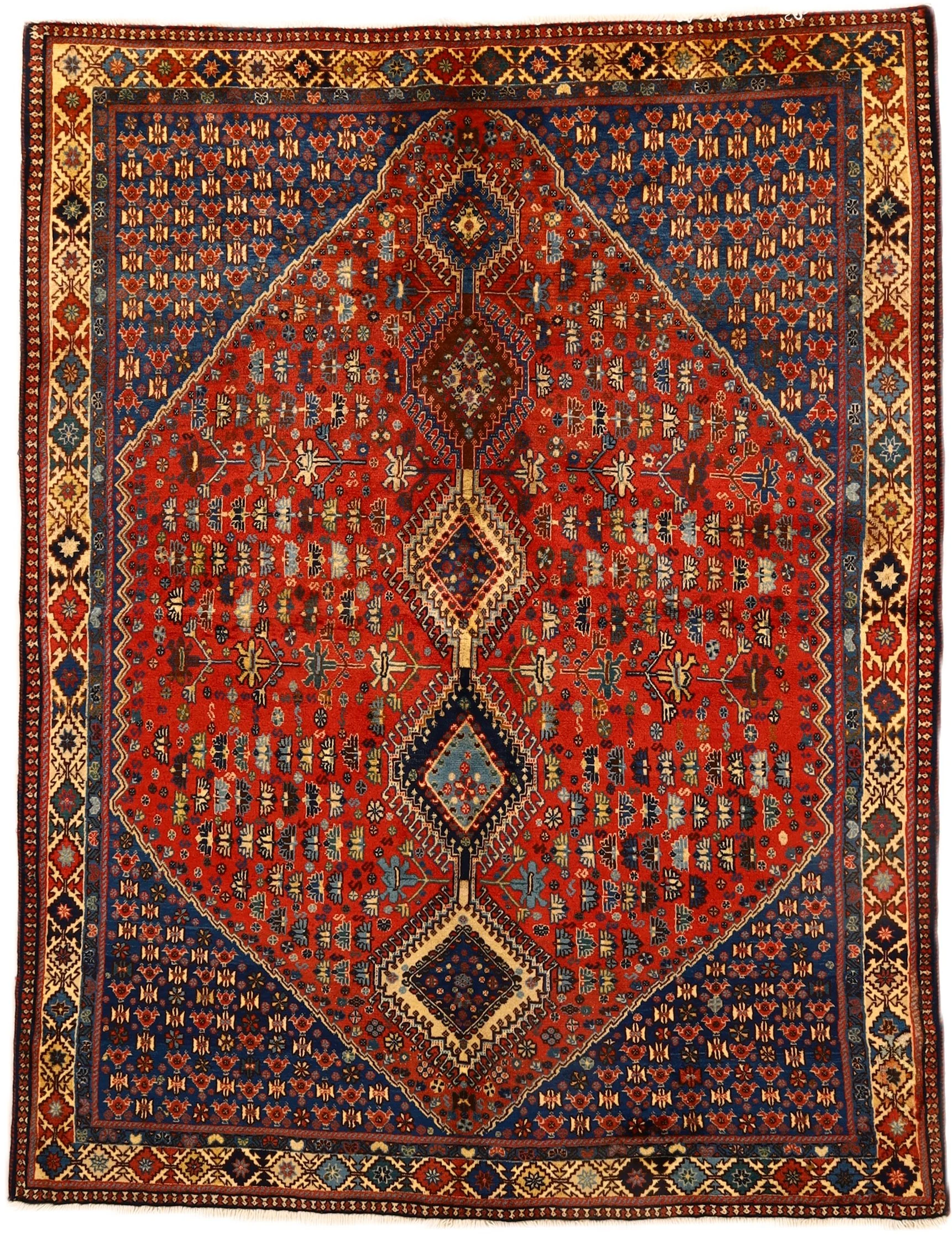 Hand-Knotted Persian Rug, 233 × 182 cm, Wool